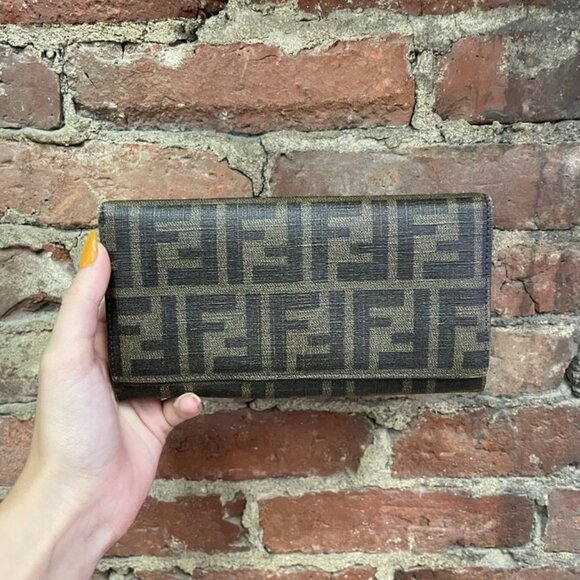 Fendi Zucca Logo Canvas Continental Wallet - Main Image